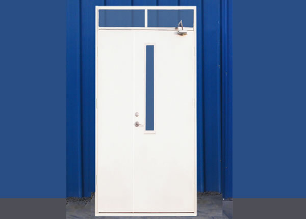 7.2A類鋼質(zhì)雙扇帶玻璃帶亮窗防火門（乙級子母式）